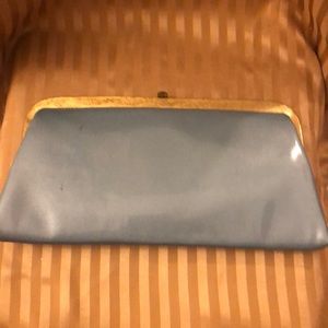 Retro clutch purse, blue